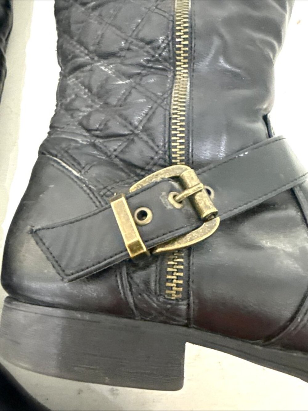 Steve Madden Willits Womens Leather Upper Tall Black Full Zipper Boots Size 10M - Picture 3 of 7